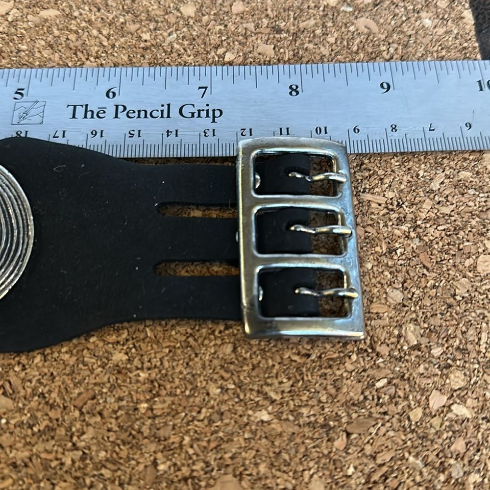 Leather handmade 3 buckle bracelet - Picture 2 of 4